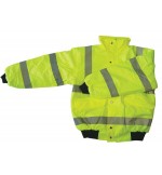 Yellow Hi Vis En471 Bomber Style Jacket S,M,L,XL,XXL,XXXL