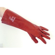 Red PVC 18 Gauntlet size 10