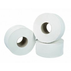 White 2 ply Mini Jumbo 76mm core Toilet Roll 150 metre (x12)