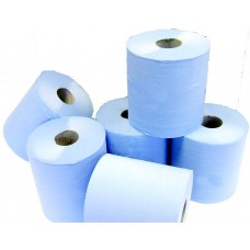 Blue 2ply Centrefeed Paper Roll 190mm 150 metre x 6 rolls